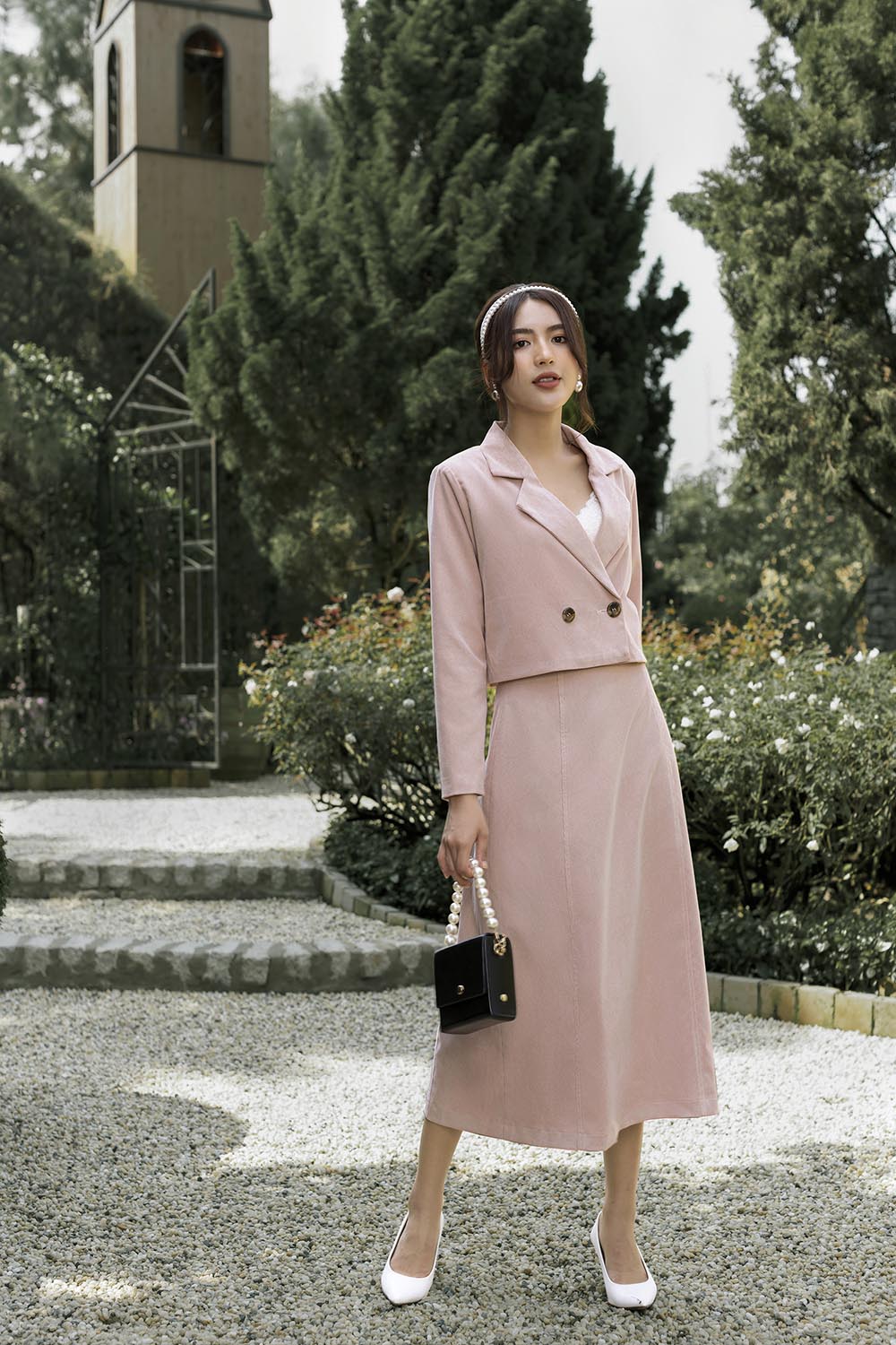 Chân váy chữ A dáng dài 