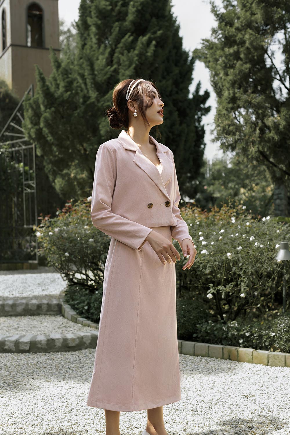 Chân váy chữ A dáng dài 