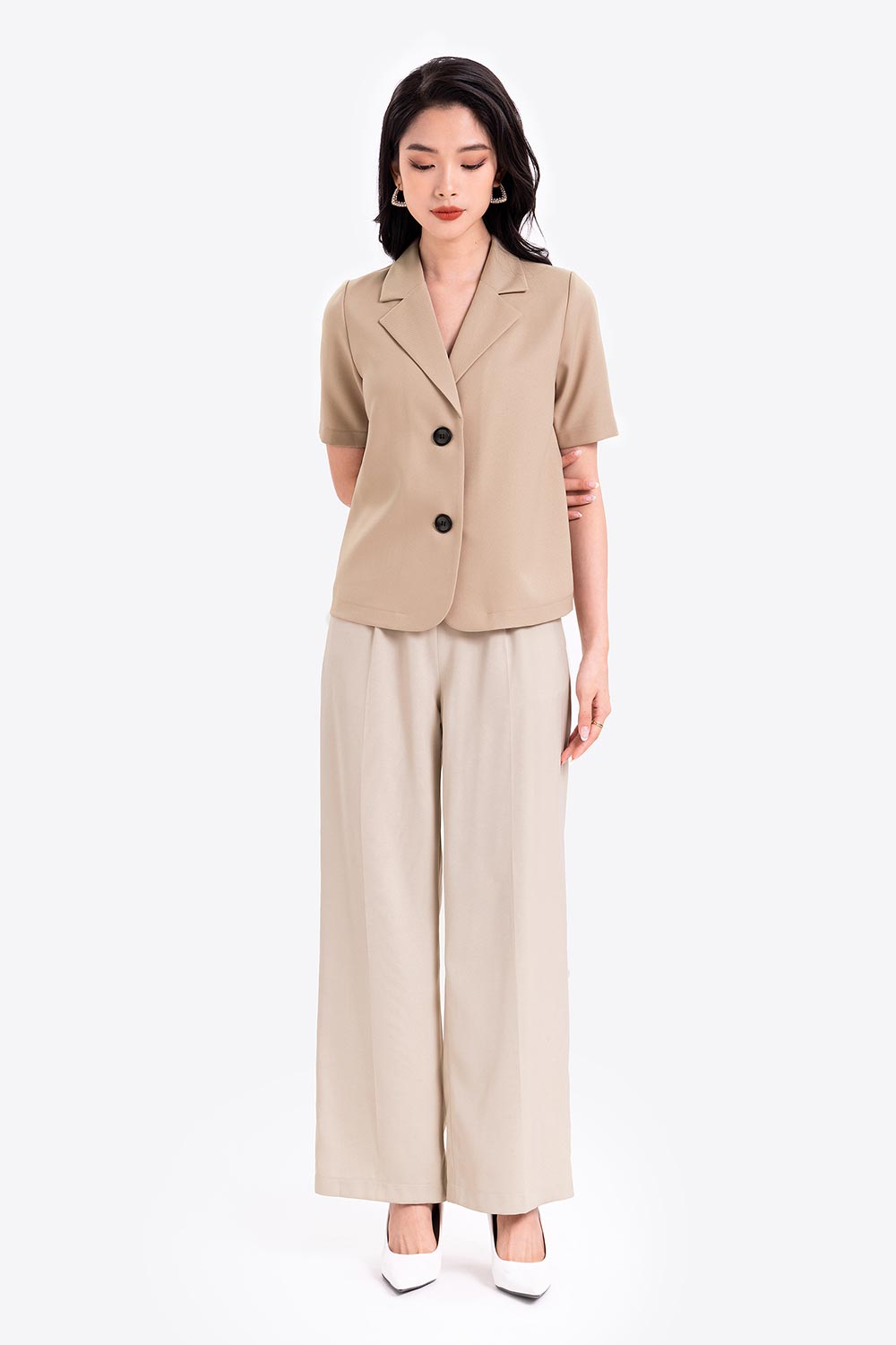 Áo blazer nữ tay ngắn 