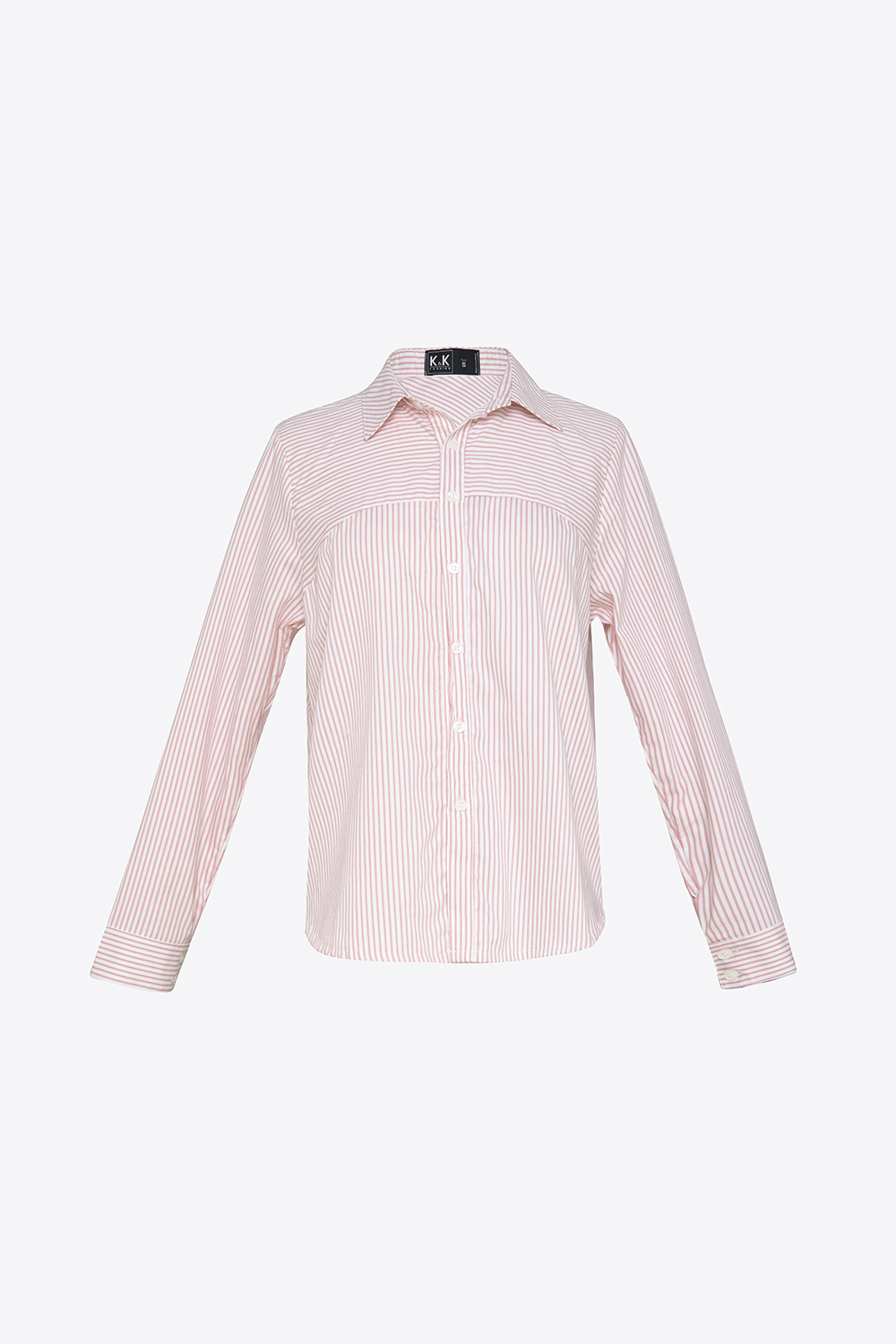 Áo sơ mi nữ công sở sọc hồng trắng 