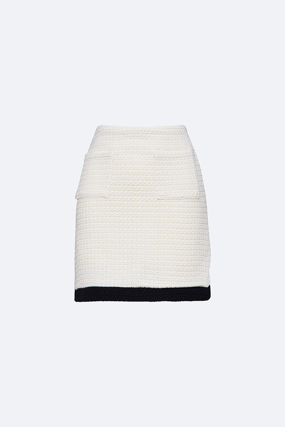 Chân váy tweed dáng ngắn phối màu