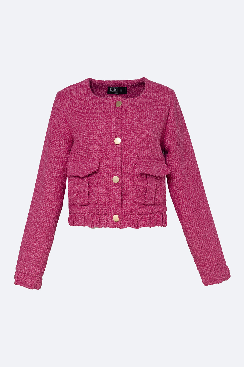 Áo khoác dạ tweed nữ dáng ngắn tay dài
