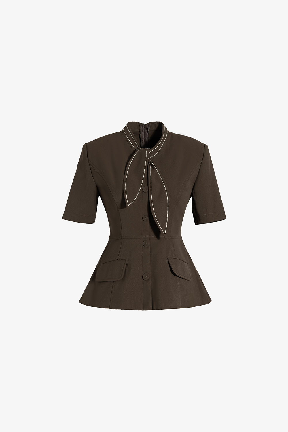 Áo peplum công sở nữ cổ vạt