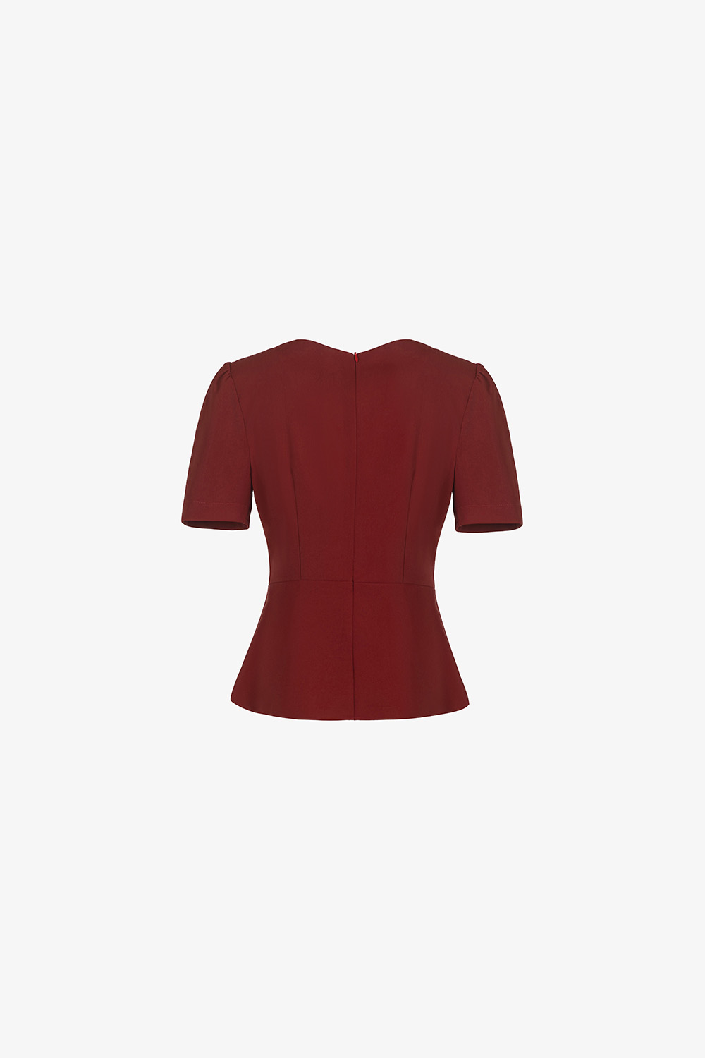 Áo kiểu peplum công sở màu đỏ