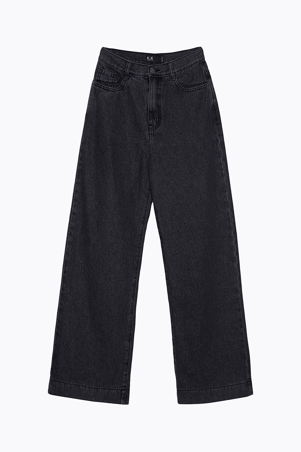 Quần jeans ống suông màu đen 