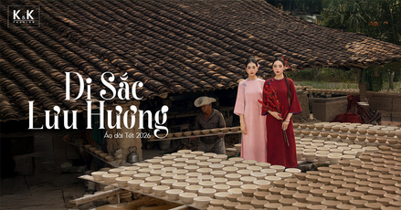 K&K Fashion cho ra mắt Bộ sưu tập Áo dài Tết 2026 “Di Sắc Lưu Hương”
