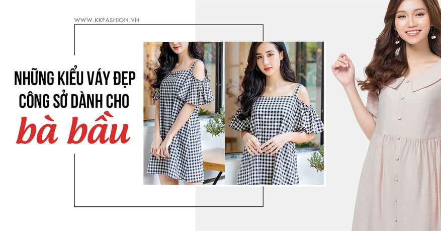 Những kiểu váy đẹp công sở dành cho bà bầu