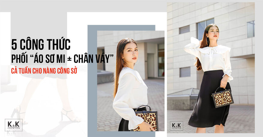 5 công thức phối “áo sơ mi + chân váy” cả tuần cho nàng công sở