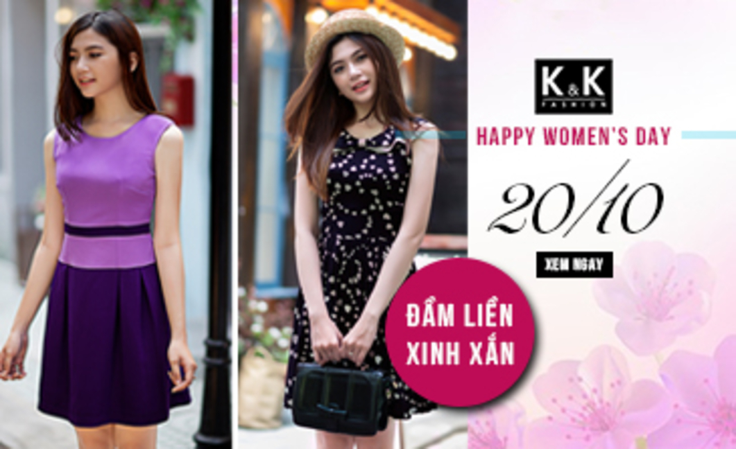 Xinh xắn với đầm liền trong ngày 20/10