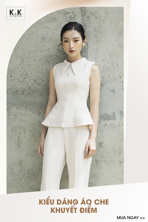 Áo peplum công sở nữ sát nách ASM18-34